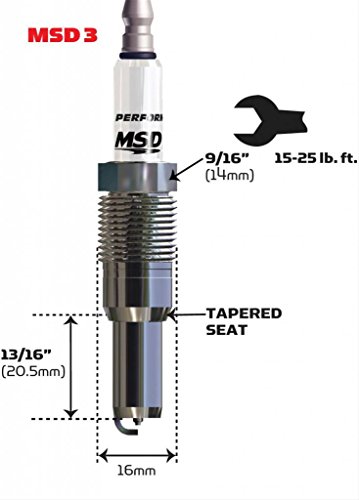 Msd Ignition 37164 Spark Plug, 4 Pack (3Ir6) #TOP1