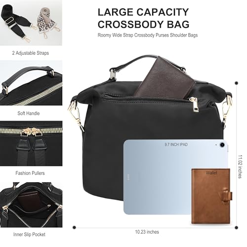 Women's Crossbody Bag - Soft Cloth Shoulder Bag, Lightweight Waterproof Purse, Stylish Slash-Proof Casual Bag4