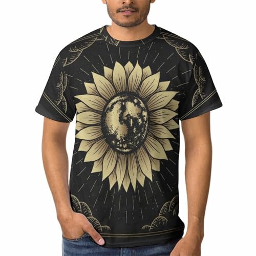 Chemise Tshirt Fleur De Soleil Homme | T-Shirts à Col Rond et Manches Courtes