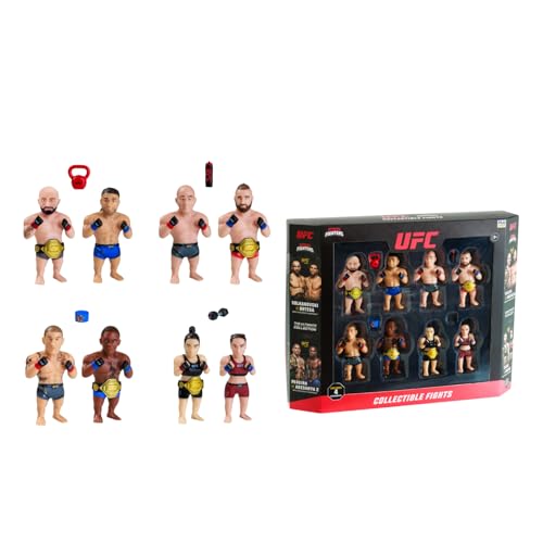 UFC 2.5-Inch Collectible Figures 8-Pack Deluxe Box – Includes 8 Fighters with Accessories, Realistic Poses, and Officially Licensed UFC Collectibles by PMI