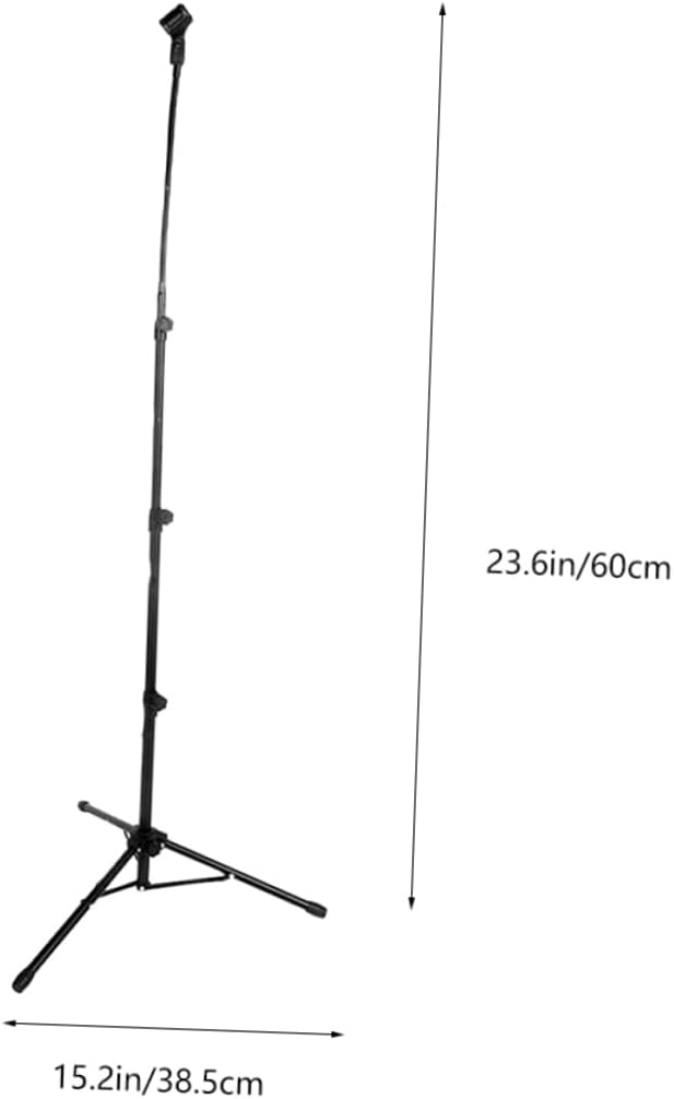 Professional Adjustable Tripod Microphone Stand Sturdy Base for Stage Use Floor Mic Bracket for Recording and Live Streaming