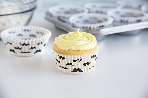 Fox Run Mustache Bake Cup Set, Standard, 50-Count, White #TOP6