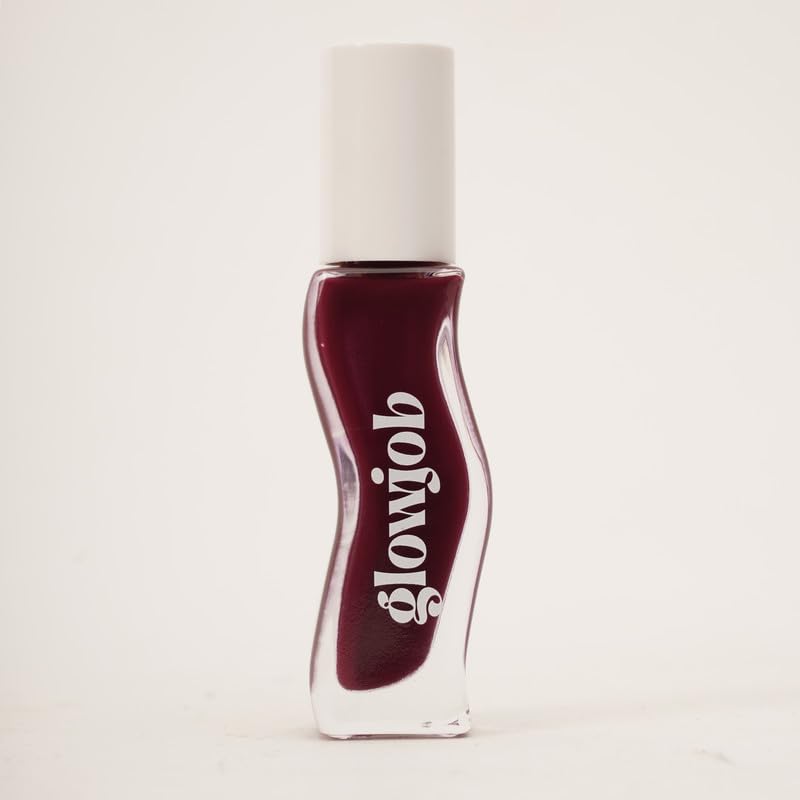 Image of Glowjob Drunk On You Maroon Lip Oil (8gm) - Hydrating Glossy Lip Oil with Sheer Maroon Tint, Lightweight Non-Sticky Shine, Nourishing Soft Stain Finish