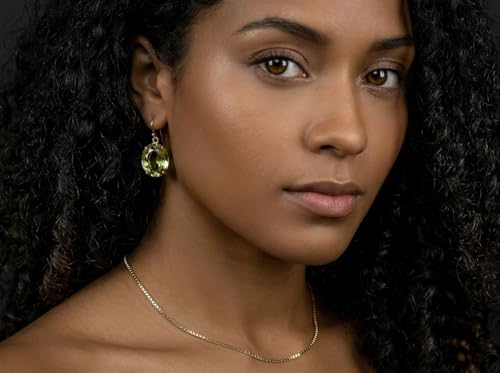 Boucles d'oreilles quartz citron pour sublimer une tenue de gala