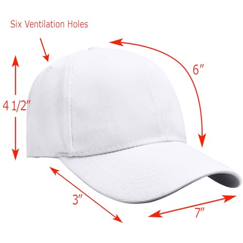 Image of Falari Wholesale Bulk Lot 12-Pack Baseball Cap Adjustable Size Plain Blank Solid Color