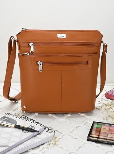 Image of K London Ladies Leather Handbag in Soft Leather - Womens Designer Shoulder Hand Bag - Medium Practical Size