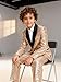 Red Boys Sequins 2 Piece Suit Boy Fashion Suits Sequin Pageant Formal Tuxedo Prom Party Dance Performance Size 3