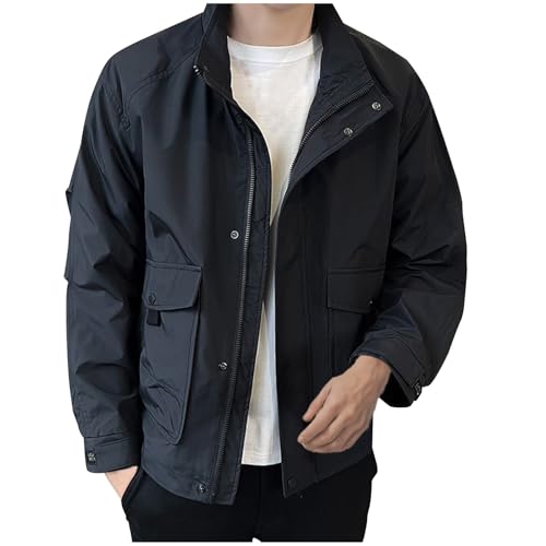 Akklian Winter Warm Tactical Softshell Jackets - Fleece Lined Water Resistant Outdoor Sports Hiking Jacket Casual Zip Up Coat