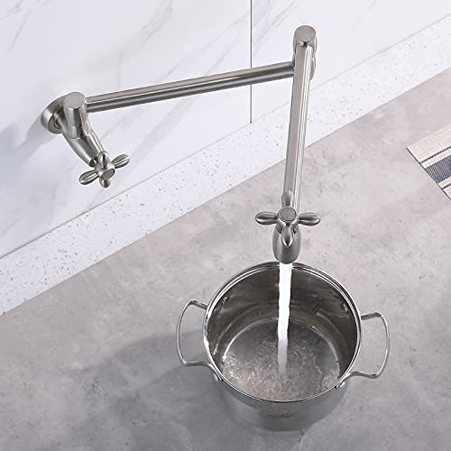 Robinet de cuisine pliable à bras pivotant et double joint extensible - 5