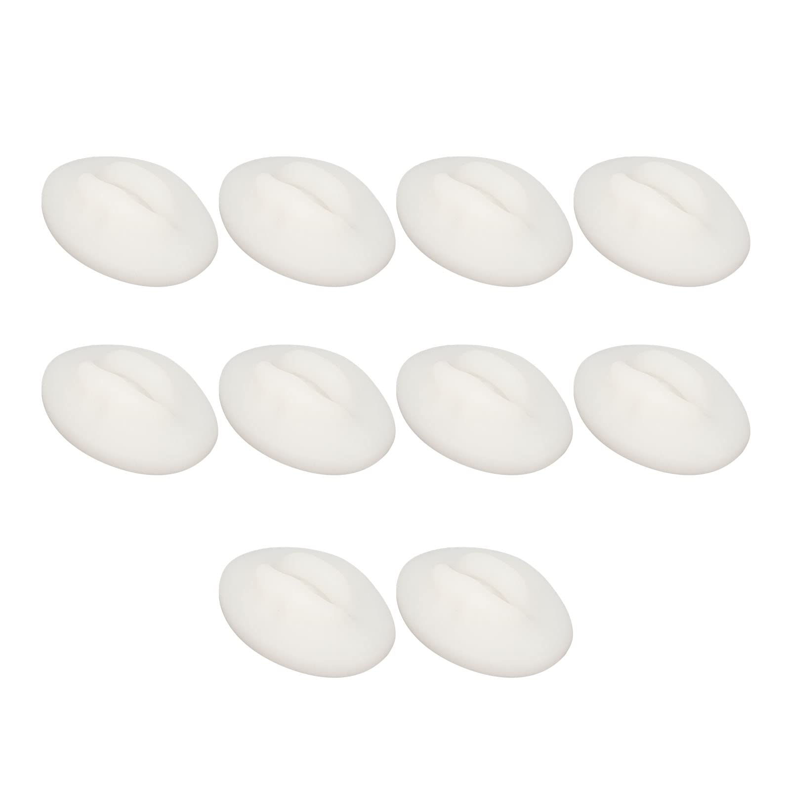 10PCS 3D Practice Silicone Lips Practice Lips Open Mouth Silicone 3D Fake Lips for Semi Permanent Training (Semi Transparent White)