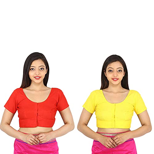 Image of Namita Women's Rubia Cotton Solid Half Sleeve Blouse