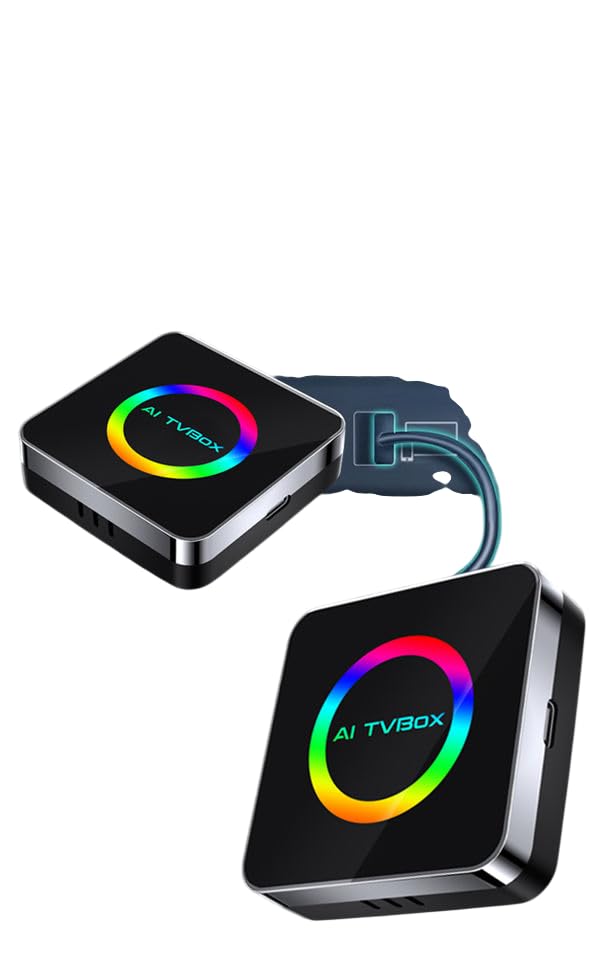 Image of SKORA AI Smart CarPlay Box Wireless Adapter | Apple CarPlay & Android Auto | 2GB RAM 16GB ROM | Netflix, YouTube, and Other apps | AI Voice Control, Split Screen, WiFi /Bluetooth, Plug & Play