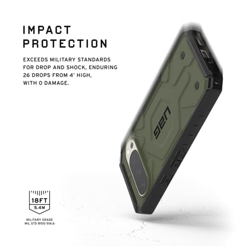 Image of Urban Armor Gear UAG Case Pathfinder Rugged Anti-Scratch Shockproof, Compatible with Magnetic Charging Protective Cover Designed for Google Pixel 9 Pro, Military Drop Tested MIL-STD - Olive Drab