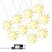 Produktbild AMARE LED 10er Sternenlichterkette weiß Durchmesser der Sterne je 12 cm, Länge der Kette 6,75 m (zzgl. 5 m Zuleitung), LED Farbe warmweiß, ,Innen- und Außenbereich