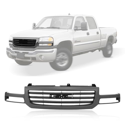 CarPartsDepot Front Grille Grill Fits GMC Sierra 03-07 Chrome Black | Direct fit automotive replacement grille for 2003-2007 Verify Vehicle Fitment Before Purchase GM1200475 19130791 product thumbnail 11