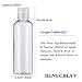 BENECREAT 8 Pack 6.7oz PET Plastic Bottles, Clear Refillable Travel Bottles with Press Disc Flip Cap for Shampoo, Conditioner, Lotion, Cream, Cosmetics & DIY Projects