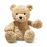 Steiff Kuscheltier Teddy Jimmy, Süßes Stofftier, Jungen, Mädchen & Babys ab 0 Monaten, Soft Cuddly Friends, Plüschtier 40 cm, Hellbraun, 113512