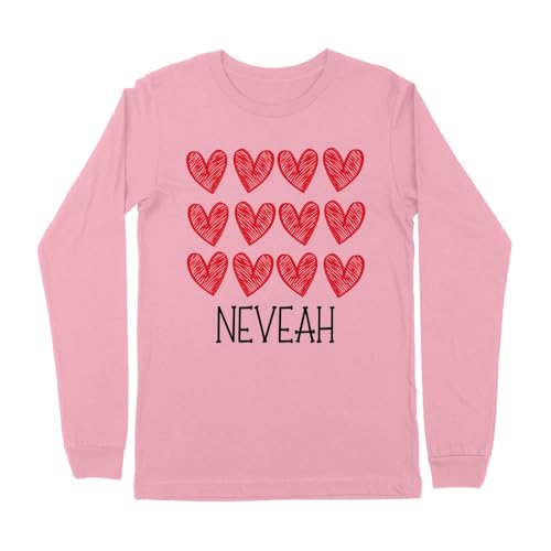 Hearts Neveah Kids Long Sleeve T-Shirt Youth X-Small Light Pink
