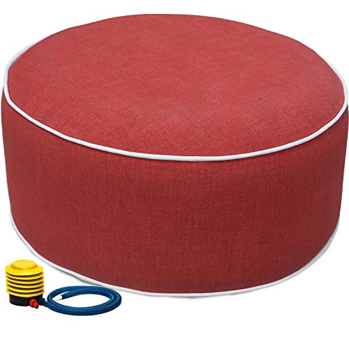Kozyard Inflatable Stool Ottoman Used for Indoor or Outdoor, Kids or Adults, Camping
