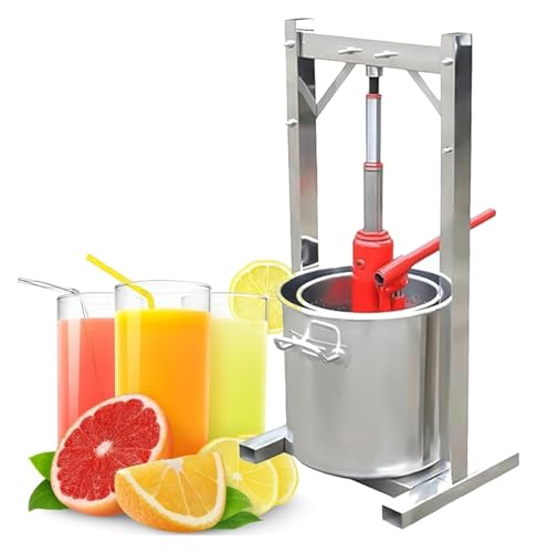 DXYOYONGOZ Pressoir A Fruits, Pressoir à Fruits Manuel, Pressoir à Raisin de 12 L for la vinification, avec Deux fûts en Acier Inoxydable