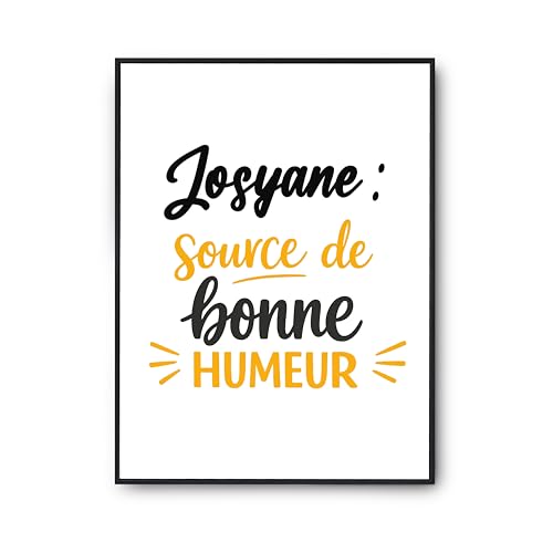 Affiche Josyane Otshirt pour rompre la monotonie murale avec un poster humour