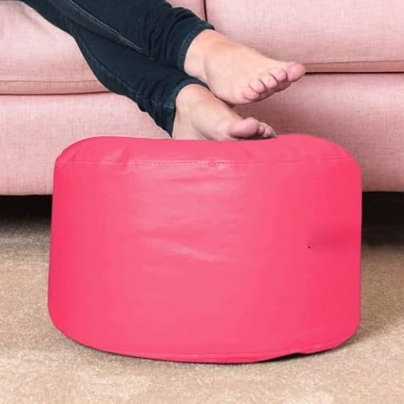 Image of karuto 4XL Bean Bag Cover with Footrest & Cushion (Without Beans) (Pink, 4XL)