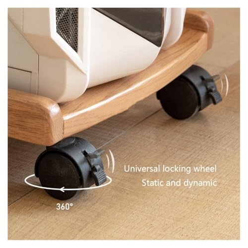 Soporte móvil para torre de computadora con ruedas giratorias, soporte simple para CPU, carrito para PC gaming para oficina en casa bajo escritorio (Nogal) miniatura 5