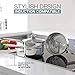 Double Boiler & Steam Pots for Chocolate and Fondue Melting Pot, Candle Making, Stainless Steel Steamer with Tempered Glass Lid for Clear View while Cooking, Dishwasher (3 Qts & 4 Pieces)