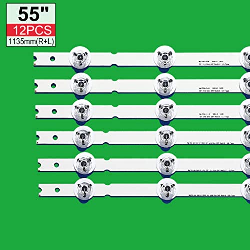 Kit de tira de retroiluminación de 12 piezas compatible con pantallas de 55" 55LB730V 6