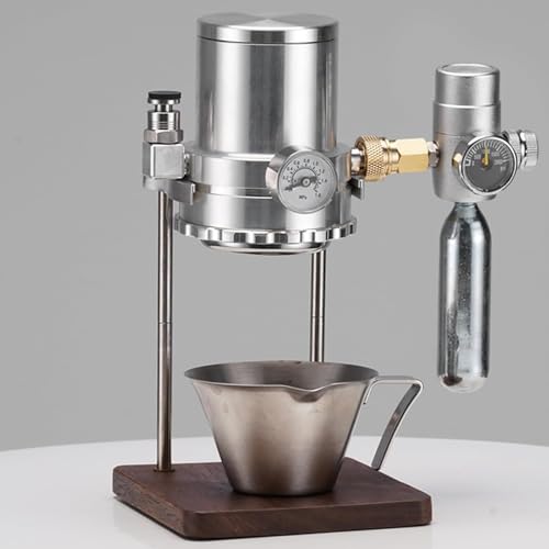 Cafetera neumática con válvula reductora de presión para camping, ideal para preparar capuchino y café con leche