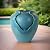 Teamson Home Floor Glazed Pot Water Fountain with Built-in LED Light and Pump for Outdoor Indoor Patio Garden Backyard Decking Home Décor, 17 inch Height, Teal