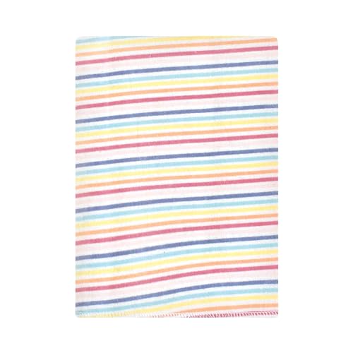 Image of Hudson Baby Unisex Baby Cotton Poly Flannel Burp Cloths Bundle, Creative Rainbow, One Size