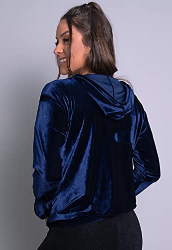 Casaco MVB Modas Veludo Molhado Feminino