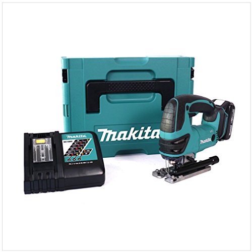 Makita djv 180 re1j 18 V Batterie Scie sauteuse pendulaire Coffret Makpac avec 1 x 2 ah batterie + dc18rc Chargeur