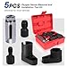 Nwsuewi O2 Oxygen Sensor Socket Thread Chaser Set, Automotive O2 Oxygen Sensor Socket, Offset 02 Sensor Wrench Removal Tool and Thread Chaser Tool