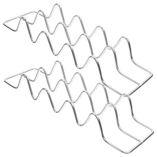 Alipis Set of 2 Taco Holders Metal Taco Rack for Serving Tortilla Serving Tray Dishwasher Safe