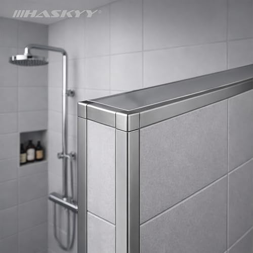 HASKYY Endstück für Fliesenschiene Quadratprofil Ecke V2A Edelstahl gebürstet Höhe 8mm 10mm 11mm 12,5mm Innen- & Außenecke Fliesenprofil (8 mm)