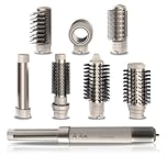 Cecotec Spazzola Ad Aria Calda Ceramiccare Airglam Champagne. 1400 W, Multifunzione 8 In 1, Ricciolo, Pettine, Asciuga ed Elimina L'Effetto Crespo, 3 Velocità, 3 Temperature, Rivestimento Ceramico.