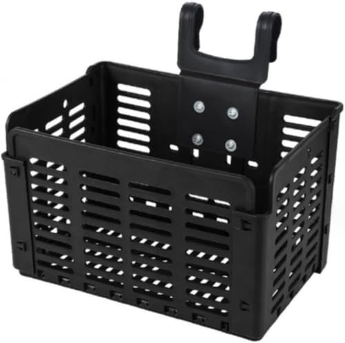 Zxyler 自転車バスケット 折りたたみ式 フロント&リア兼用 大容量 プラスチック製 取り外し可能 高さ調整可能 軽量 耐久 防錆 自転車アクセサリー 通勤 通学 買い物 ピクニック用