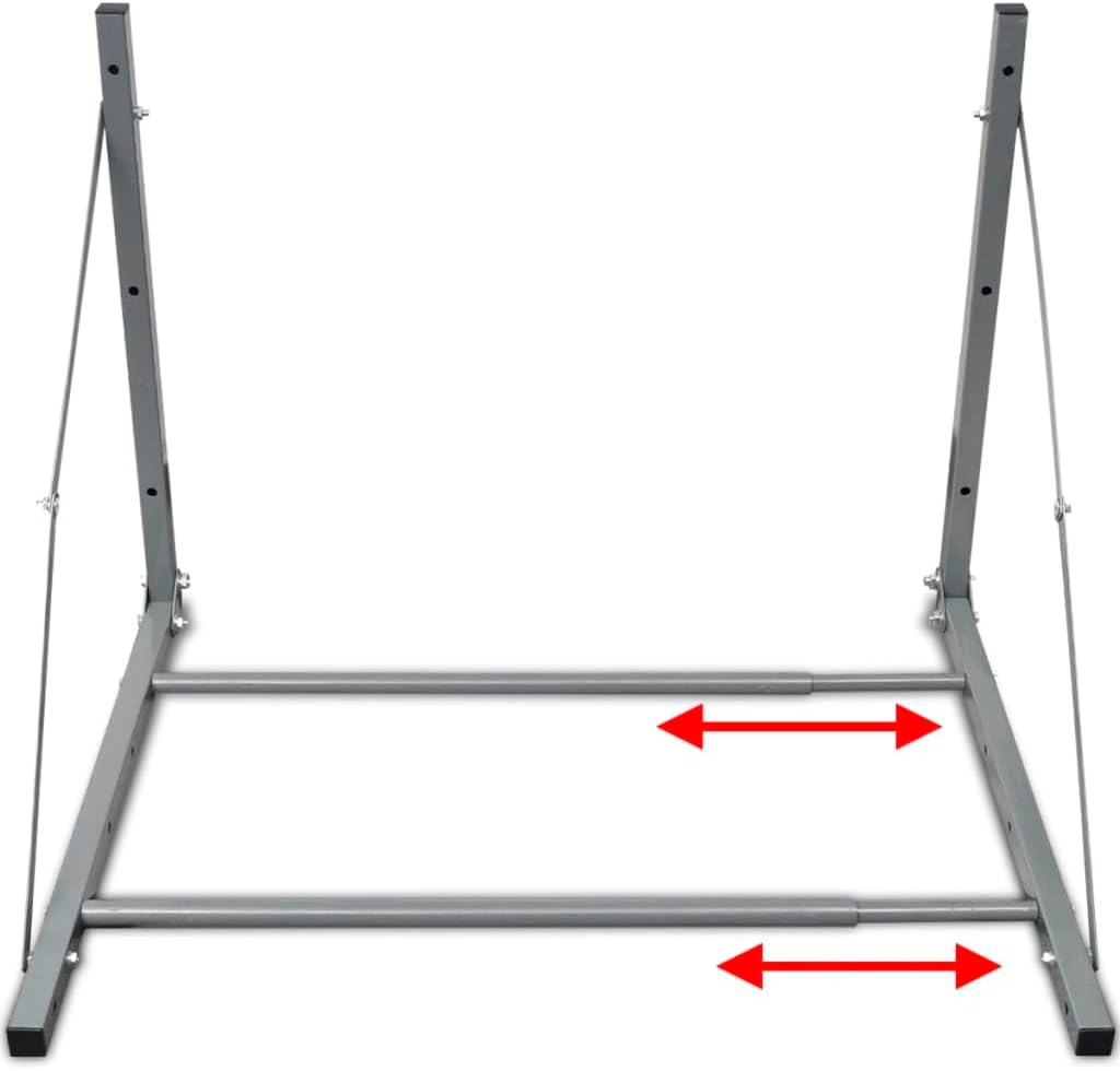 vidaXL Foldable Tyre Rack Silver Galvanised Steel