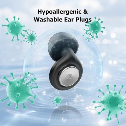 Ear Plugs for Sleep, 50dB Noise Cancelling Ear Plugs for Noise Reduction, Reusable Silicone Sleeping Earplugs for Snoring, Concert, Shooting & Plane Travel with 8 Eartips Case — view 5