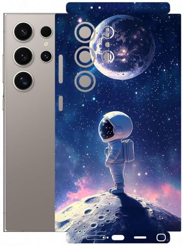 Image of AtOdds - Full Body Back Screen Guard Protector Film - Lamination Wrap Skin Sticker Compatible with Samsung Galaxy S24 Ultra | Scratchproof Matte Finish (Moon)