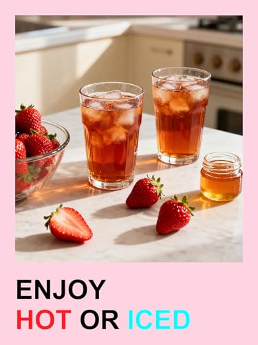 Image of TeeLux Strawberry Black Tea Bags, Blend Premium Black Tea with Natural Strawberry Flavor, Full-bodied & Robust Taste, 100 Count
