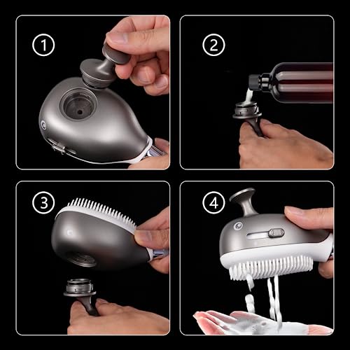 Aonbor Baby Bath Shower Head, Shark Bath Sprayer For Kids With Soft Silicone Brush, Shower Hose And Hand Shower Holder Gunmetal For Kids And Adult Handheld Shower Head, Gray #TOP2