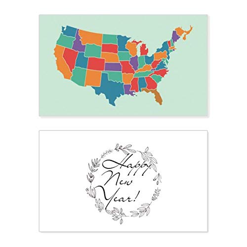 Tarjeta conmemorativa de año nuevo de EE. UU. ideal para regalar a familiares