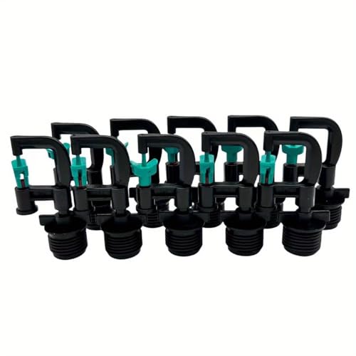 10Pcs Refraction Spray Nozzle, G Type Micro Rotating Nozzle Watering Sprinkler, for Irrigating Fruit Trees, Shrubs, Greenhouses, Nurseries, Net Rooms and Other Crops on The Ground