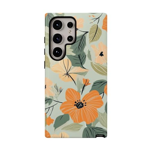 Coque Samsung S24 Ultra fleurs orange accessoire tendance pour le quotidien