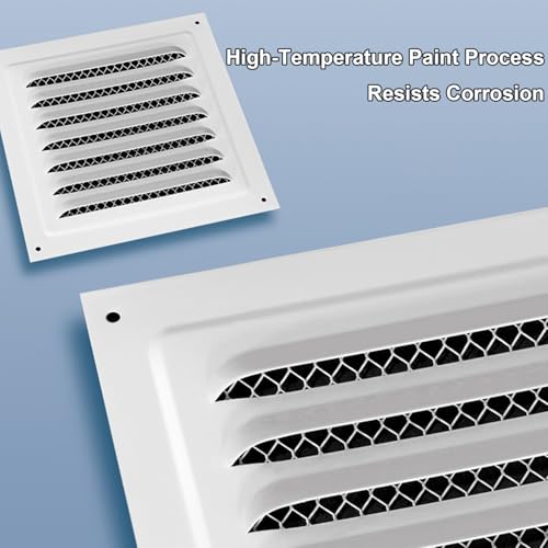 Griglia di ventilazione in acciaio inox, regolabile, per sistemi HVAC, montaggio a soffitto/parete, 250 x 250 mm, con schermo ct