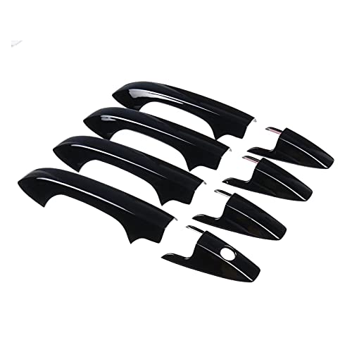 ZHUQIANG Conjunto de 8pcs Etiqueta engomada del marco de la manija de la puerta del coche Ajuste for Honda Fit for CR-V CRV SUV 2007 2009-2011 Cubierta de cobertura de la cubierta del carbono del esti Cover