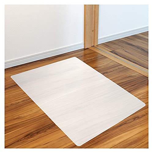 Marvelux Anti-Slip Chair Mat For Hard Floors, 35.5" X 46" Durable White Office Hardwood Floor Protector With Non-Slip Backing, Rectangular, Durable Eco-Friendly Polypropylene, Foldable, Multiple Sizes #TOP7
